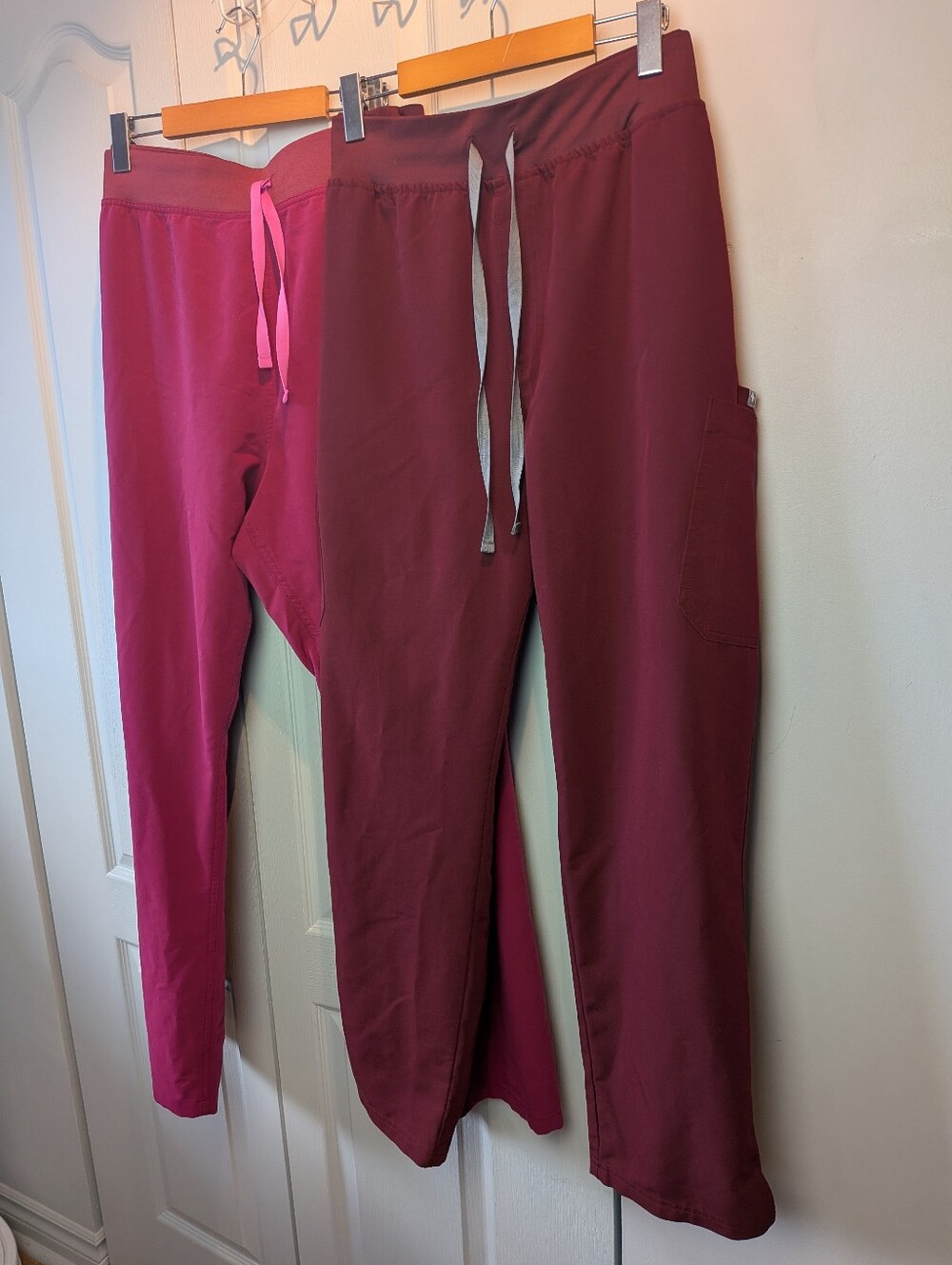 Bundle FIGS Scrub Uniform Pants Sz XXL And 3XL Burgundy And Pink Colors Medical